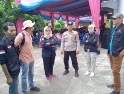 Polsek Bumi Agung Amankan Kampanye Pemilu 2024 di Kampung Pisang Baru dan Karangan