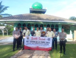 Satbinmas Polres Way Kanan Gelar Bansos dan Baksos di HUT Satpam ke-43