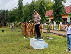 Police Goes To School, Kanit Binmas Jadi Pembina Upacara di SMKN 1 Buay Bahuga