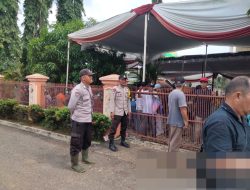 Ciptakan Pemilu Damai, Polres Way Kanan Pam Kampanye di Kampung Kalipapan Rejo