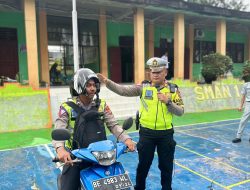 Peduli Keselamatan, Satlantas Polres Way Kanan Adakan Police Goes To School