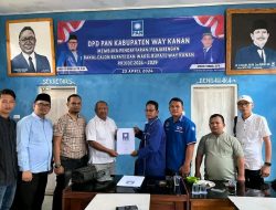 Bacakada Way Kanan Ali Rahman Ambil Berkas Pendaftaran PAN