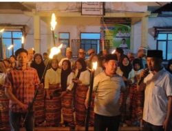 Pawai obor dan Ngekuh Muli di gelar di Pekon Tanjung Kemala