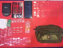 Satresnarkoba Polres Way Kanan Bekuk Pelaku Diduga Edarkan Sabu 7,25 gram di Gunung Labuhan