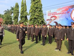 Hari Bhayangkara Ke 78, Polres Way Kanan Gelar Upacara dan Syukuran