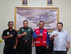 Komandan Skadron 12/AJY Lanudad Gatot Soebroto Way Tuba terima kunjungan PMI Way Kanan.