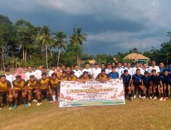Wakil Bupati Ali Rahman Buka Gelaran Open Turnamen Sepakbola Raja Angkasa Cup di Kampung Tanjung Dalom