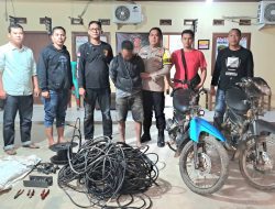 Polsek Banjar Tangkap Pelaku Curat Spesialis Kabel Tower Provider, Berikut Kronologisnya
