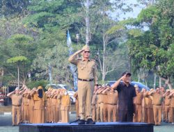 Sekda Way Kanan Saipul Pimpin Apel Mingguan Di Lapangan Buway Pemuka