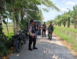 Berikan Rasa Aman, Polisi dan TNI Bekerja Sama Gelar Patroli KRYD di Jalan Irigasi Buay Bahuga