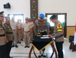 Kapolres Pimpin Sertijab Pejabat di Polres Lampung Timur