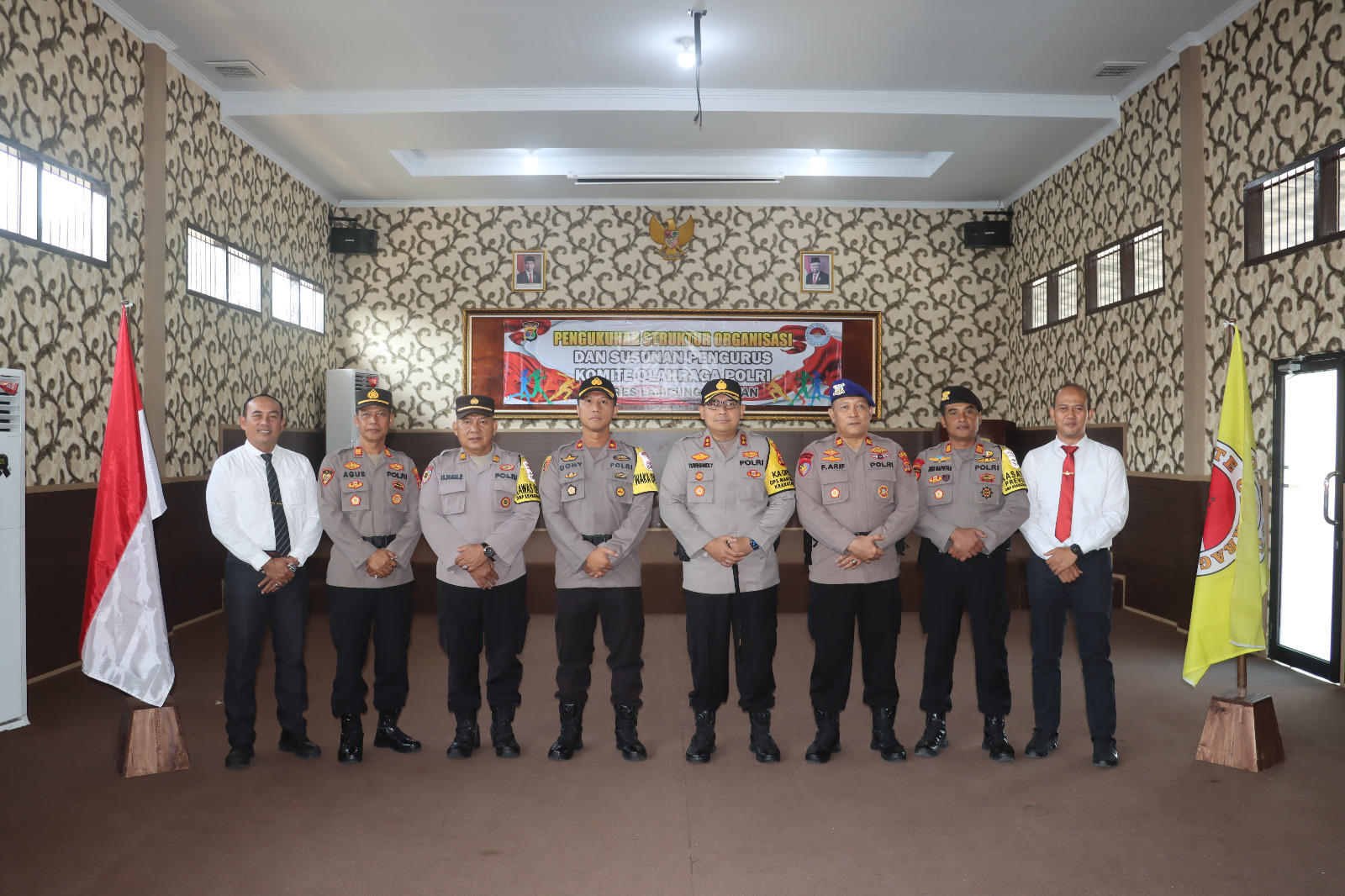 Pengukuhan Struktural Organisasi Komite Olahraga Polres Lampung Selatan Membangun Atlet Berprestasi Menuju Polri Presisi