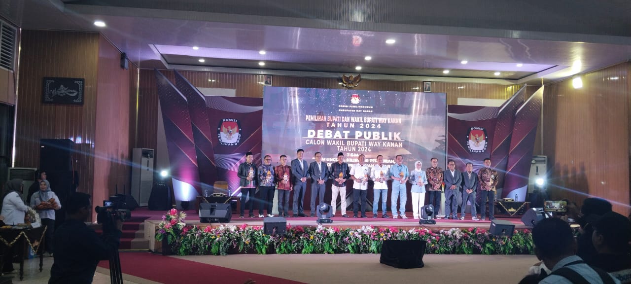 KPU Way Kanan Gelar Debat Publik Perdana Usung Tema SDM Unggul, Hilirisasi Pertanian, Ekonomi dan Pelayanan Dasar