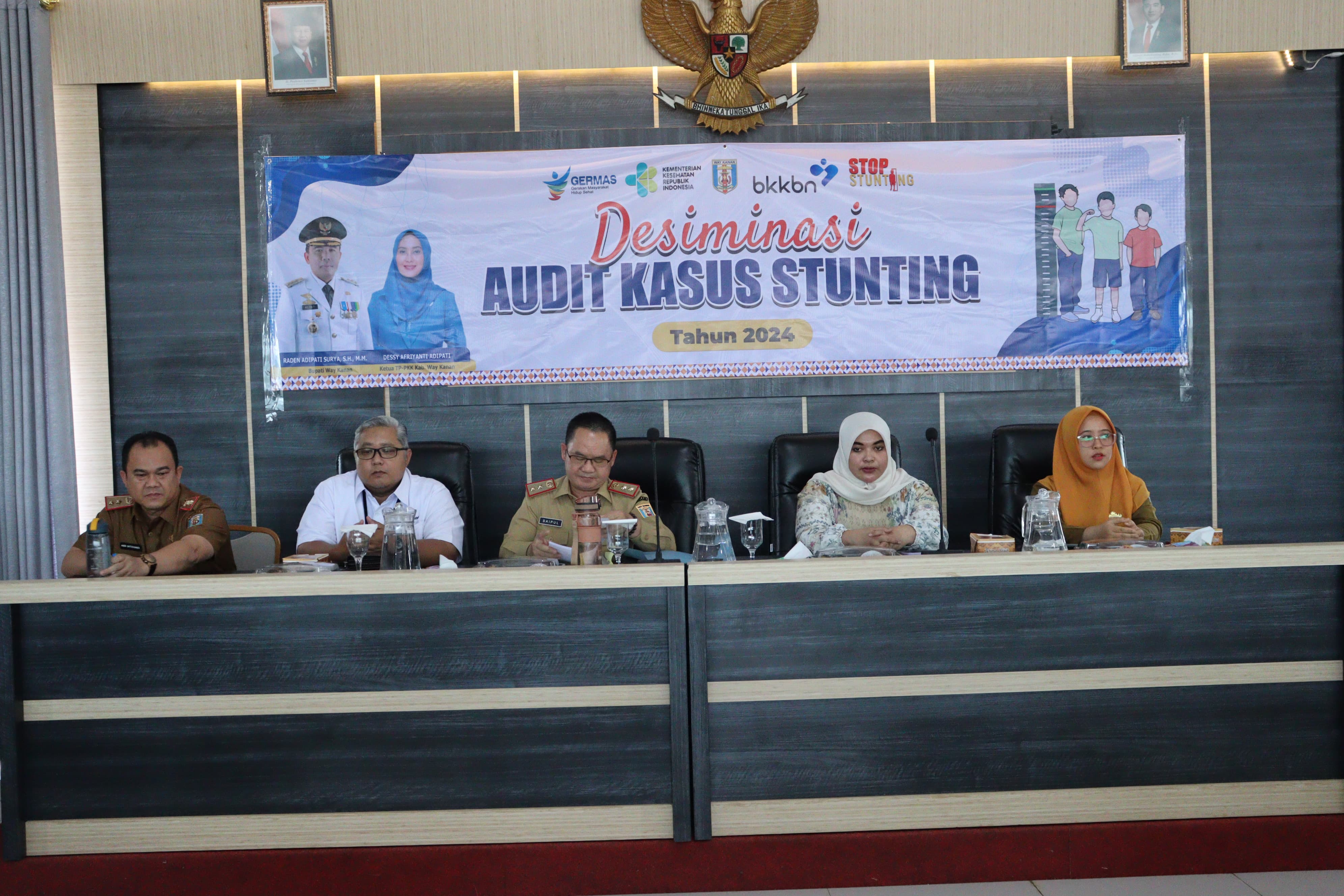 Sekda Way Kanan Saipul Buka Desiminasi Audit Kasus Stunting (AKS) Semester I