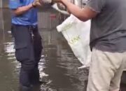 Warga Pasar Tengah Heboh, Ular Piton Muncul Akibat Banjir Sungai Way Ngison