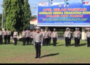 Polres Way Kanan Apel Gelar Pasukan Ops Zebra Krakatau 2025