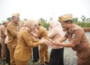 Bupati Ayu Asalasiyah Pimpin Apel Pagi dan Halal Bihalal 2026 di Lingkungan Pemkab Way Kanan
