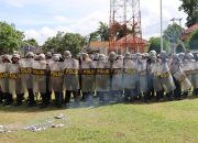 Jelang May Day, Polres Way Kanan Gelar Latihan Dalmas Tingkatkan Kemampuan Personel