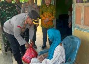 Hari Bhayangkara ke 80, Kapolres Salurkan Bansos Kepada Warga Lansia di Sriwijaya