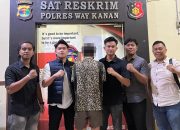 Satreskrim Polres Way Kanan Ringkus Seorang Pria di Way Tuba Setubuhi Anak di Bawah Umur