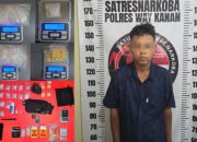 Polres Way Kanan Bongkar Jaringan Narkoba di Gedung Batin, Sita 140,90 Gram Sabu dan 40 Butir Ekstasi
