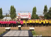 Jaga Kebugaran, Personel Polres Way Kanan bersama Bhayangkari Gelar Olahraga Senam Bersama.
